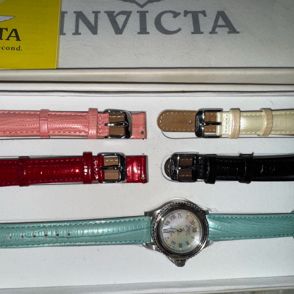 Invicta Wildflower 4396 Watch - Mother of Pearl & 5 Interchangeable Straps